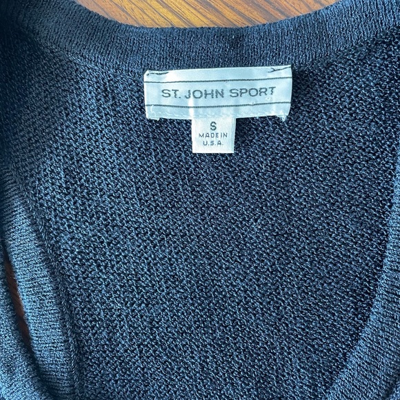 St. John Sport Vintage Knit Bodycon Mini Dress - Picture 3 of 8